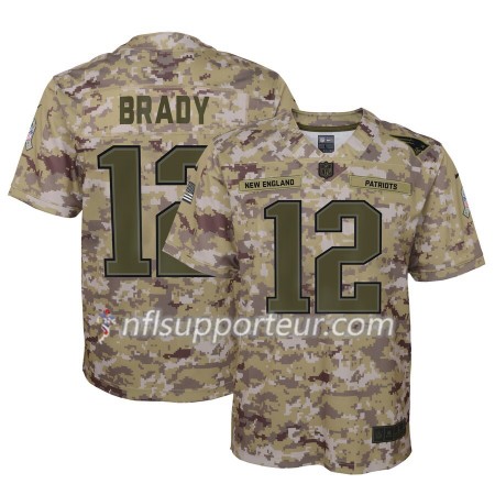Maillot Homme New England Patriots Tom Brady 12 Nike Salute to Service